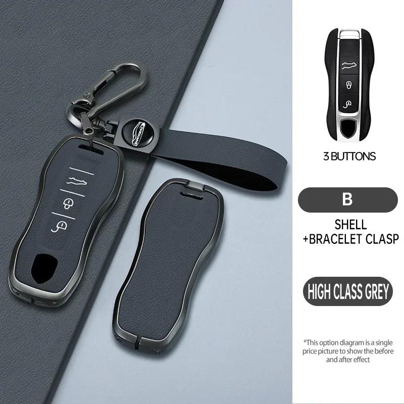 

Car Key Cover Case Shell Holder For Porsche Panamera Cayenne 971 911 9YA Macan Boxster 3/4Buttons Keyless Protection Accessories