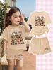 Cartoon Capybara Funny Print Boy Girls Short Sleeved T-Shirt Casual Shorts Children's Set Summer Casual Suit 2 Piece Tracksuits