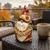 Waterproof Gnome Ornament Happy Thanksgiving Figurine, Sunflower Maple Leaf Statue, Cartoon Statue Dwarf Sculpture for Harvest Autumn Table