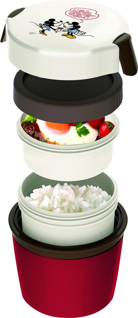 Asvel Cafe Bowl Lunch 500ml Mickey Minnie Red &