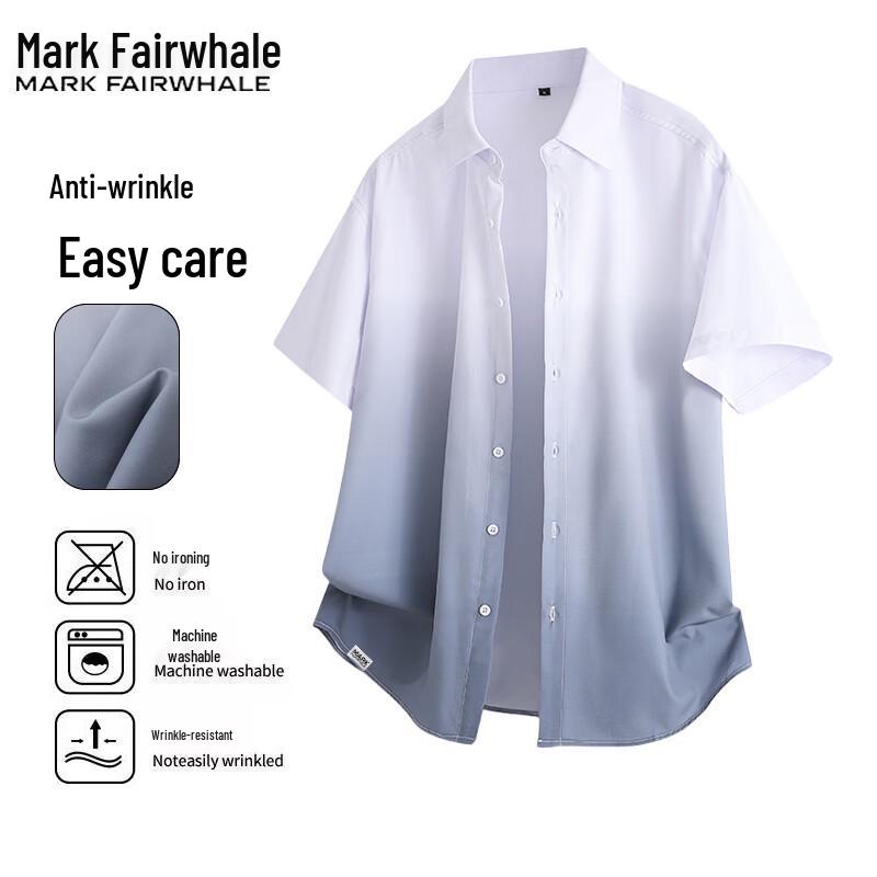 Mark Fairwhale Men s Summer Casual Short-Sleeve Shirt L