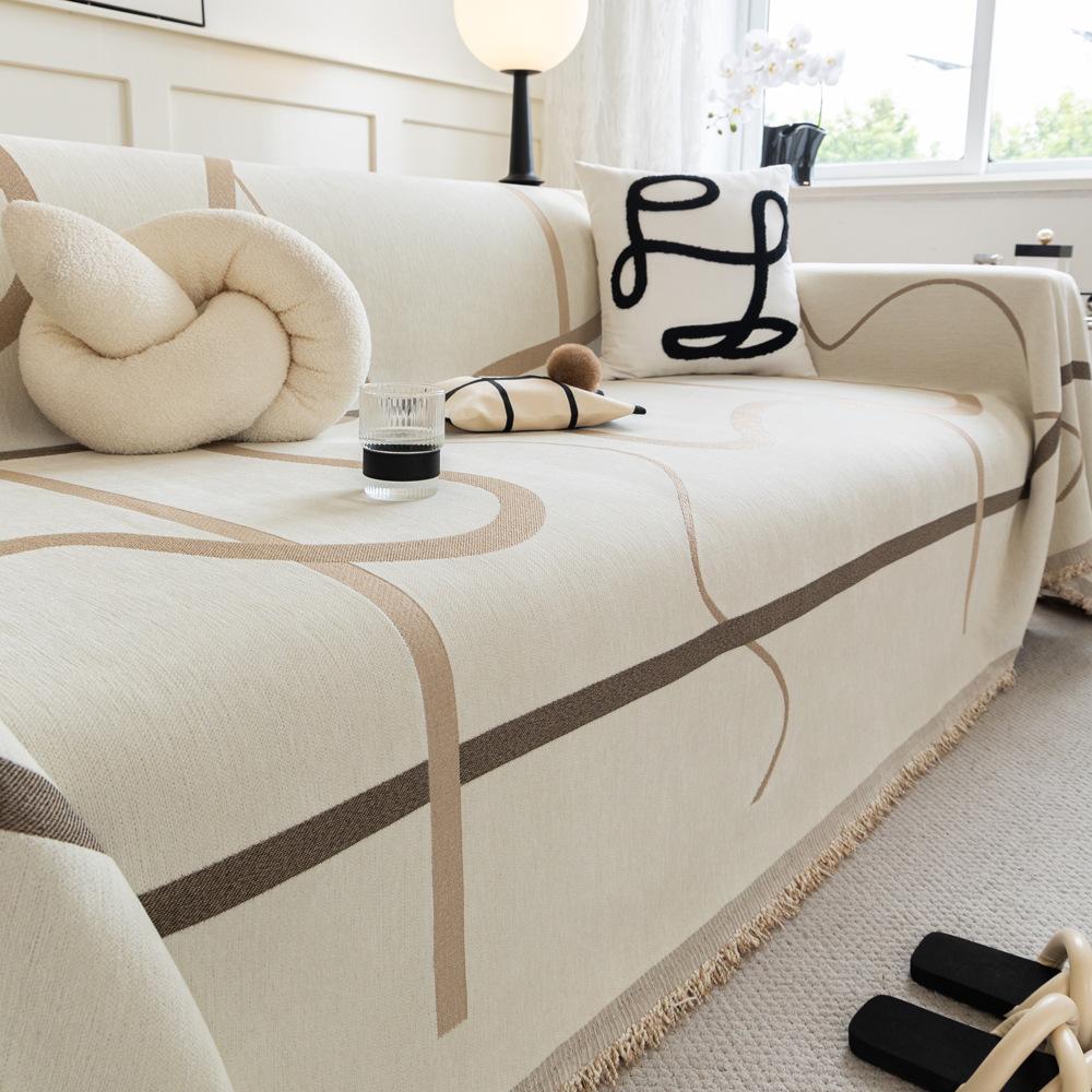 

Universal Sofa Cover All Inclusive High Sense Anti Scratching Four Seasons Living Room Leather Sofa Towel Cover Cloth 180X130