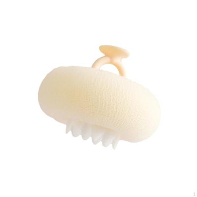 Spugna da Bagno Spugna Loofah, Massaggio Pulizia Profonda Bagnoschiuma Corpo, Palla con Ventosa