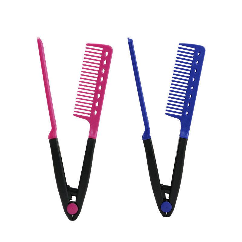 Shaped Straight Hair Comb Plastic Detangle Hair Styling Comb Folding DIY Hair Straightener Salon hair styling tool