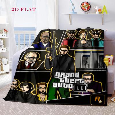Grand Theft Auto: Urban Chaos Blanket Soft and Comfortable Camping Trip Bedroom Digital Printing Nap Blanket