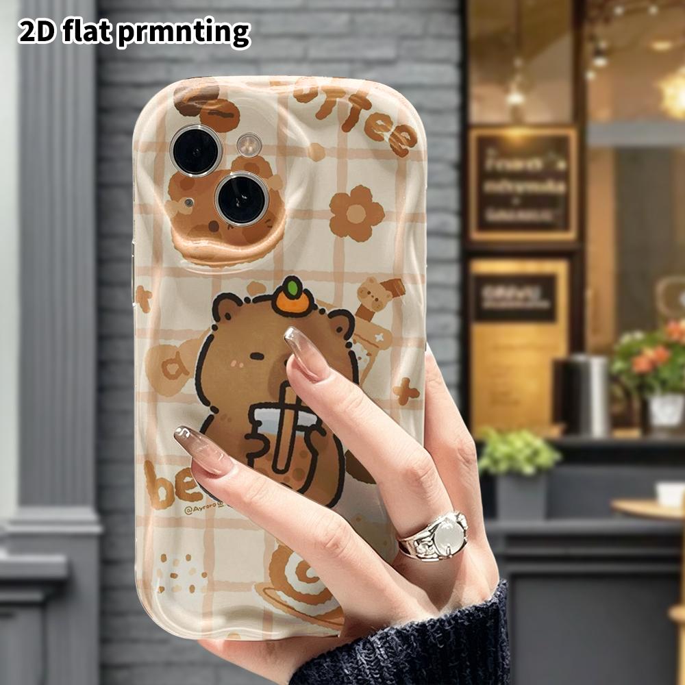 Phone Case: 2D Flat, Suitable for iPhone 18 17 16 15 14 13 12Pro Protective Case, Phone Decoration, Orange Milk Tea, Perfect Christmas and Halloween H