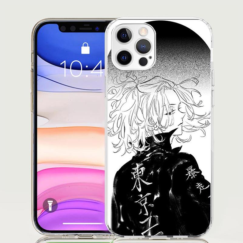 Tokyo Aevengers Black Anime Phone Case For iPhone 17 Air 16 15 Plus 11 14 Pro Max 13 Mini 12 7 8 + SE Pattern Art Customized Cov