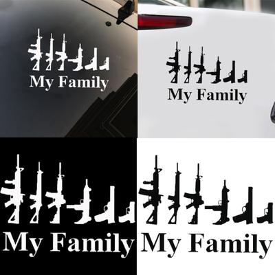 La mia famiglia arma d'assalto adesivi riflettenti per carrozzeria auto camion finestra decorazione