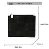 Aokaqi Women's Large Capacity Sheepskin Wallet - Short Leather & Woven Coin Purse with Card Holder