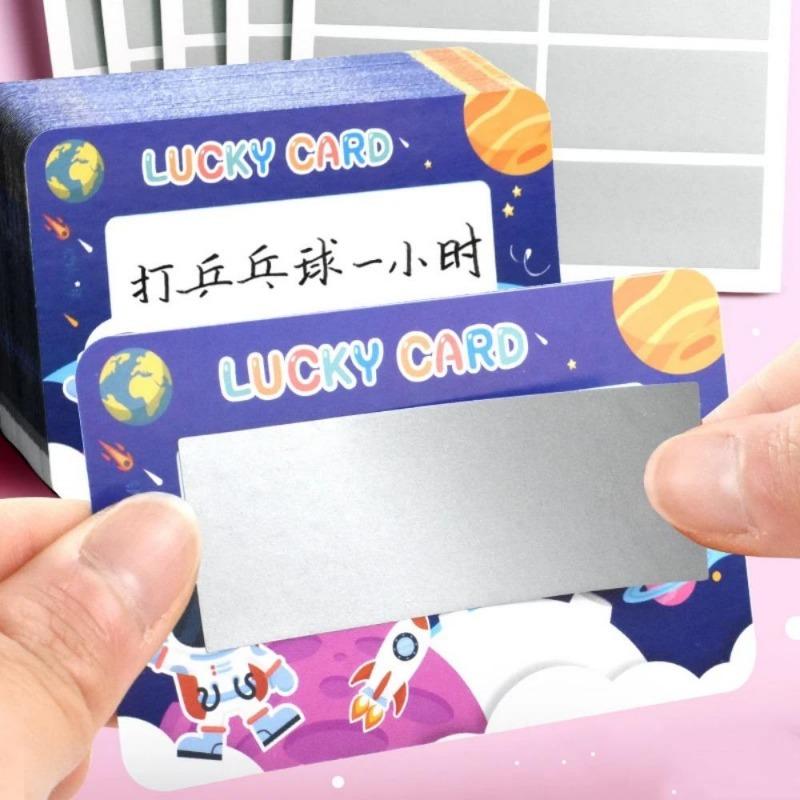 50/100/200Pcs Scratch Card Stickers Toy Scratch Tool Labels Surprise Self-adhesive Note Paper Rectangular DIY Gift Decorations