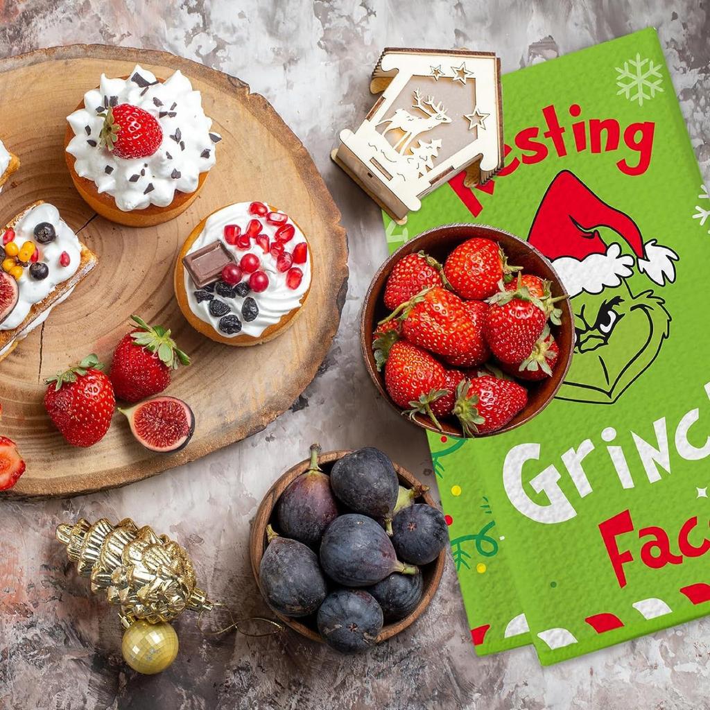 Christmas 3D Printed Towels, Kitchen Suction Towels, Hand Towels, Face Towels