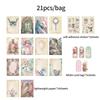 4Style 21Pcs/box Dark Fairy Tale Series Material Pack DIY Handbook Bookmark Scrapbook Photo Frame Calendar Card Envelope Journal