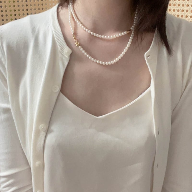 ELYONA Sea Rock Long Pearl Necklace