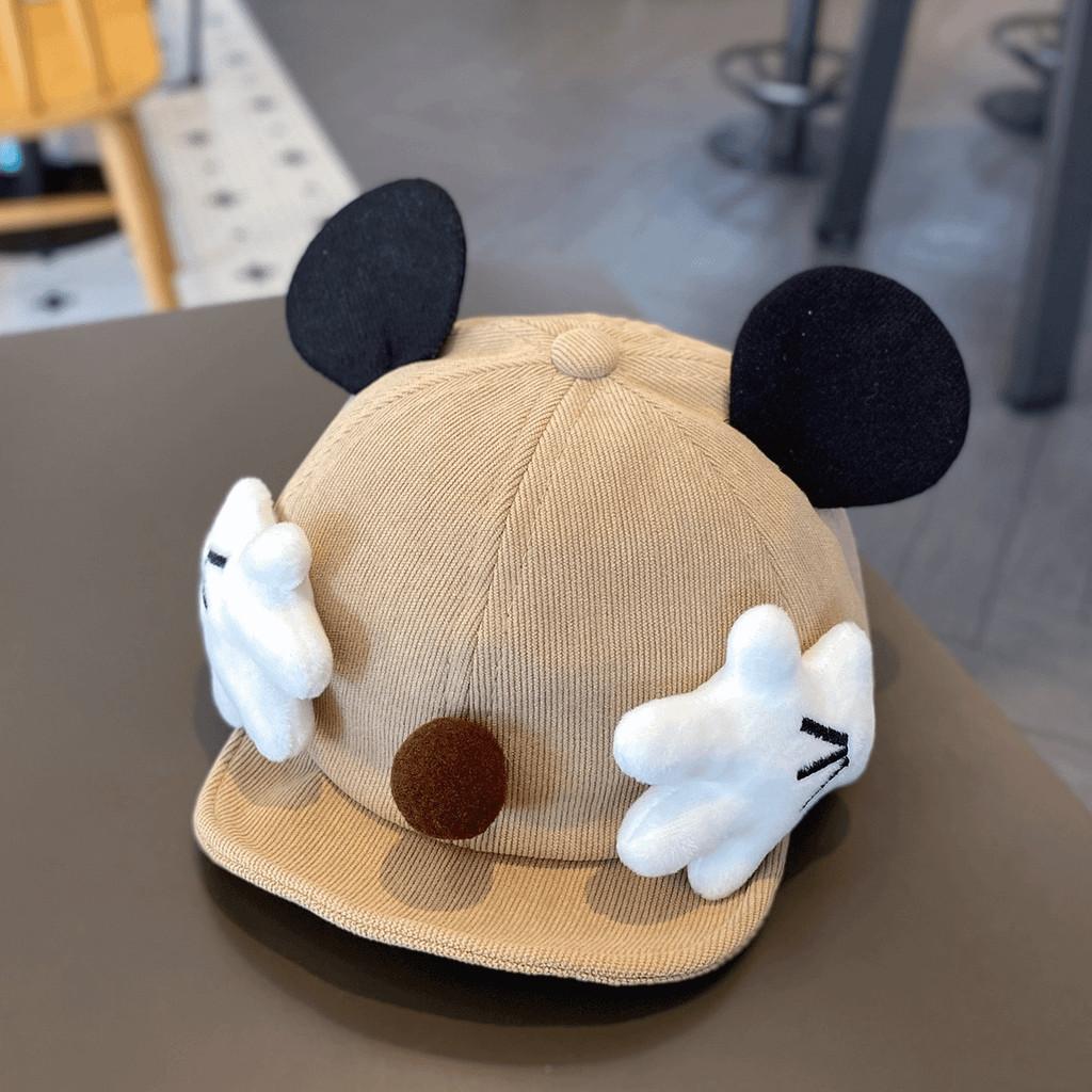 Baby Boy Cartoon Cotton Cap With Breathable Short Brim For Autumn Outdoor Wear