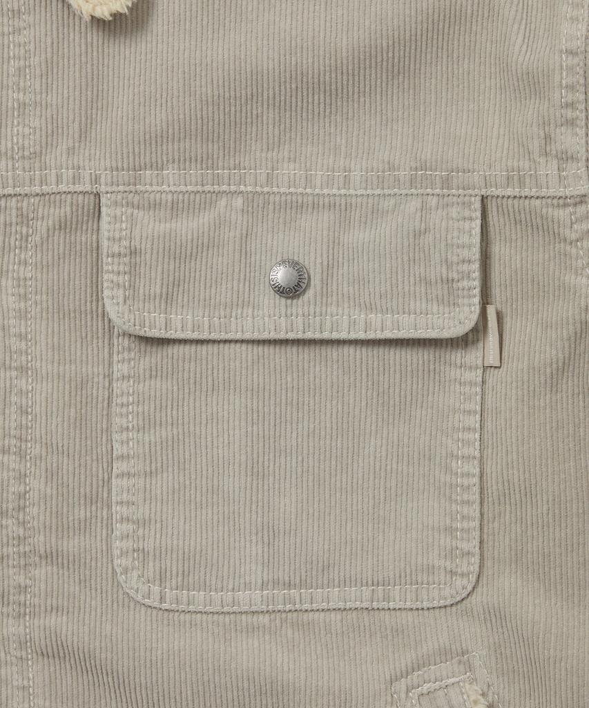 Thisisneverthat Sherpa Lined Corduroy Trucker Jacket Stone