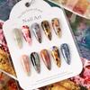 10 Sheets Feng Shui Ink Staining Nail Foils Transfer Paper Laser Nail Art Stickers Decal Pattern Printing Mold Manicure Tool