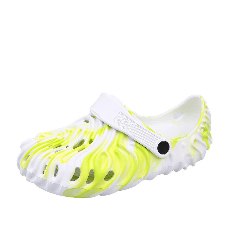 

Большие размеры пара камуфляжных дырок для отпечатков пальцев обувь женская одежда на платформе модные пляжные сандалии с сумкой на голову летом для мужчин 38 белый