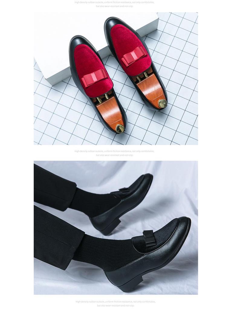 Men's Plus Size Pointed Toe Slip-on Leather Shoes for Formal, Business, Casual, or Wedding Events