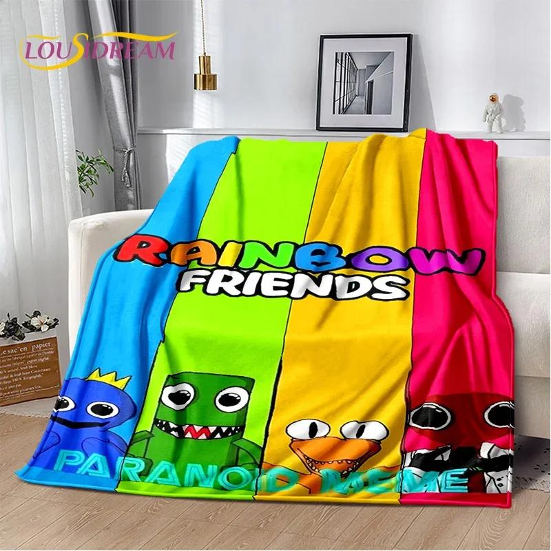 Game R-Rainbow Friends Cartoon Soft Flannel Blanket for Beds Bedroom Sofa Picnic ,Throw Blanket for Cover Outdoors Leisure Gift