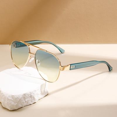 Damskie Modne Oversize Dekoracyjne Okulary Przeciwsłoneczne Turystyczne Vintage Męskie Kwadratowe Okulary Przeciwsłoneczne Luksusowa Marka Design Pilotki Gradientowe Okulary Przeciwsłoneczne