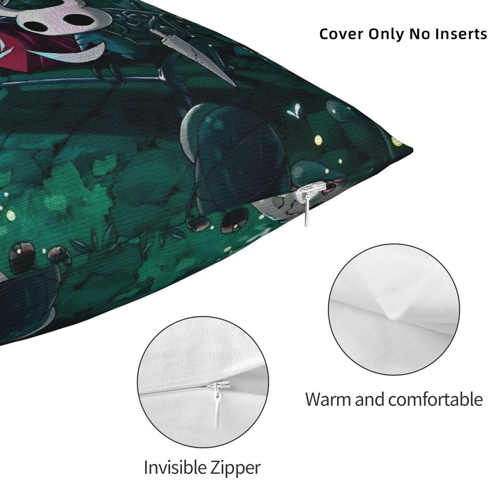 Hollow Knight Silksong Pillowcase Polyester Cushion Cover Decorations Cartoon Pillow Case Cover Car Square 40X40cm