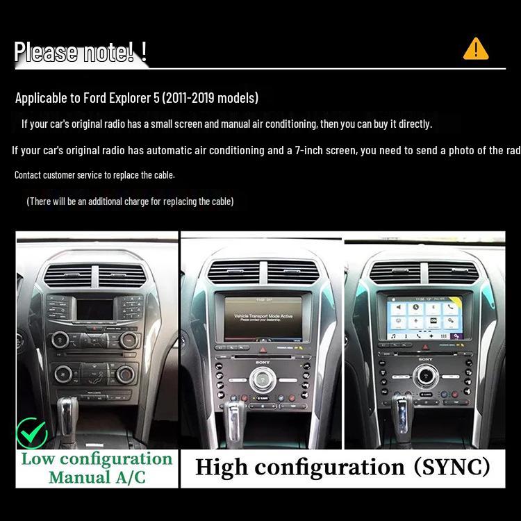 Ford Explorer 5 Android Navigation System with HD Reversing Camera and CarPlay Compatibility.