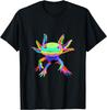 Colorful Pop Art Axolotl Lover Graphic Tee Breathable Cotton Casual T-Shirt for Men