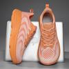 Men's Wide Toe Flyknit Running Shoes - Breathable, Shock Absorbing, Thick Sole Sports Sneakers