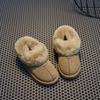New children's snow boots piled and thickened girls' large cotton shoes boys' cotton boots waterproof and non-slip short boots winter
