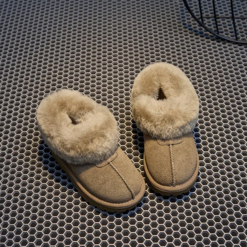 New children's snow boots piled and thickened girls' large cotton shoes boys' cotton boots waterproof and non-slip short boots winter