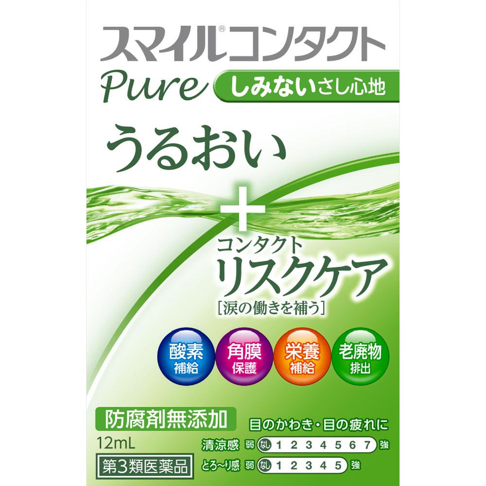 

LION Smile Contact Pure 12mL For contact lenses Eye Drops Indications: Discomfort when wearing soft or hard contact lenses, tear supplementation (dry 1