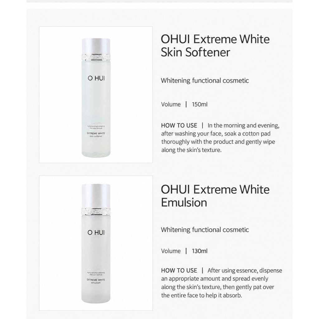 O HUI Extreme White 3-Piece Special Set 150ml + 130ml + 20ml