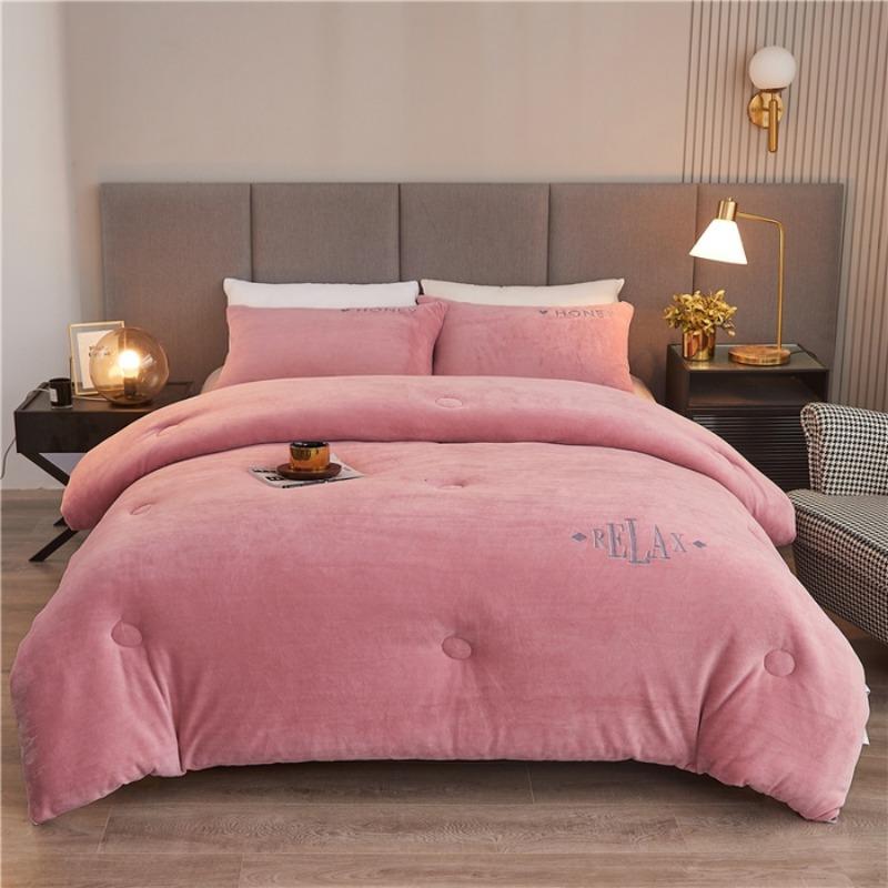 2025 new thickened warm quilt core flange coral milk fleece winter quilt fleece cotton futon fleece winter dormitory 150x200cm 2kg