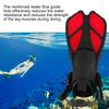 1 Pair Adjustable Swim Fins Soft TPR Open Heel Long Diving Flippers for Snorkeling