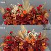 Large Wedding Aisle Runner with Silk Eucalyptus Flowers