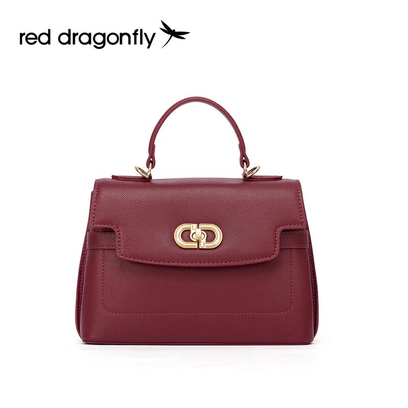 Red Dragonfly Women s Genuine Leather Tote Crossbody Bag 9321D089 One Size