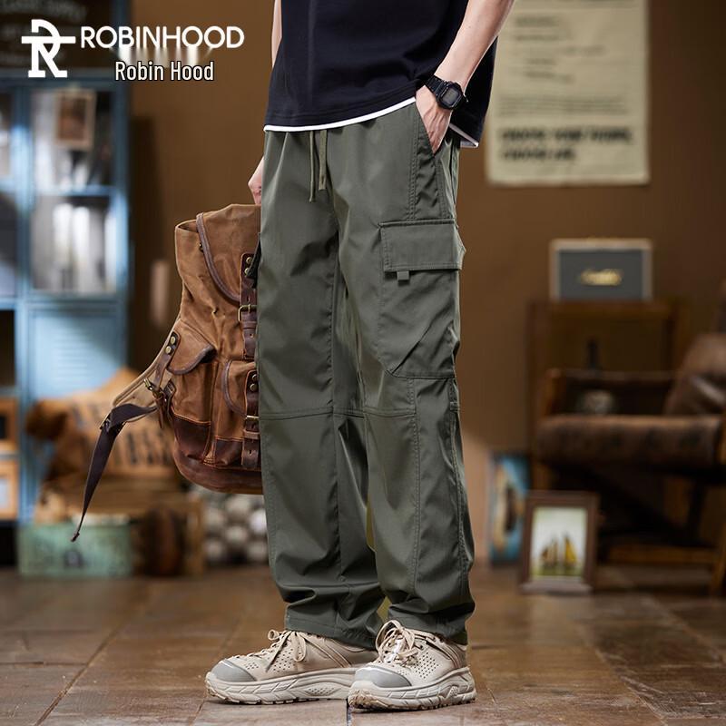 ROBINHOOD Men s Summer Straight Loose Casual Pants 2XL