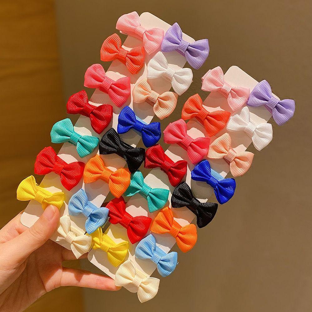 

No Damage Hairpins Set Colorful Bang Clips Cute Bow Hair Clips for Girls Kids 30Pcs
