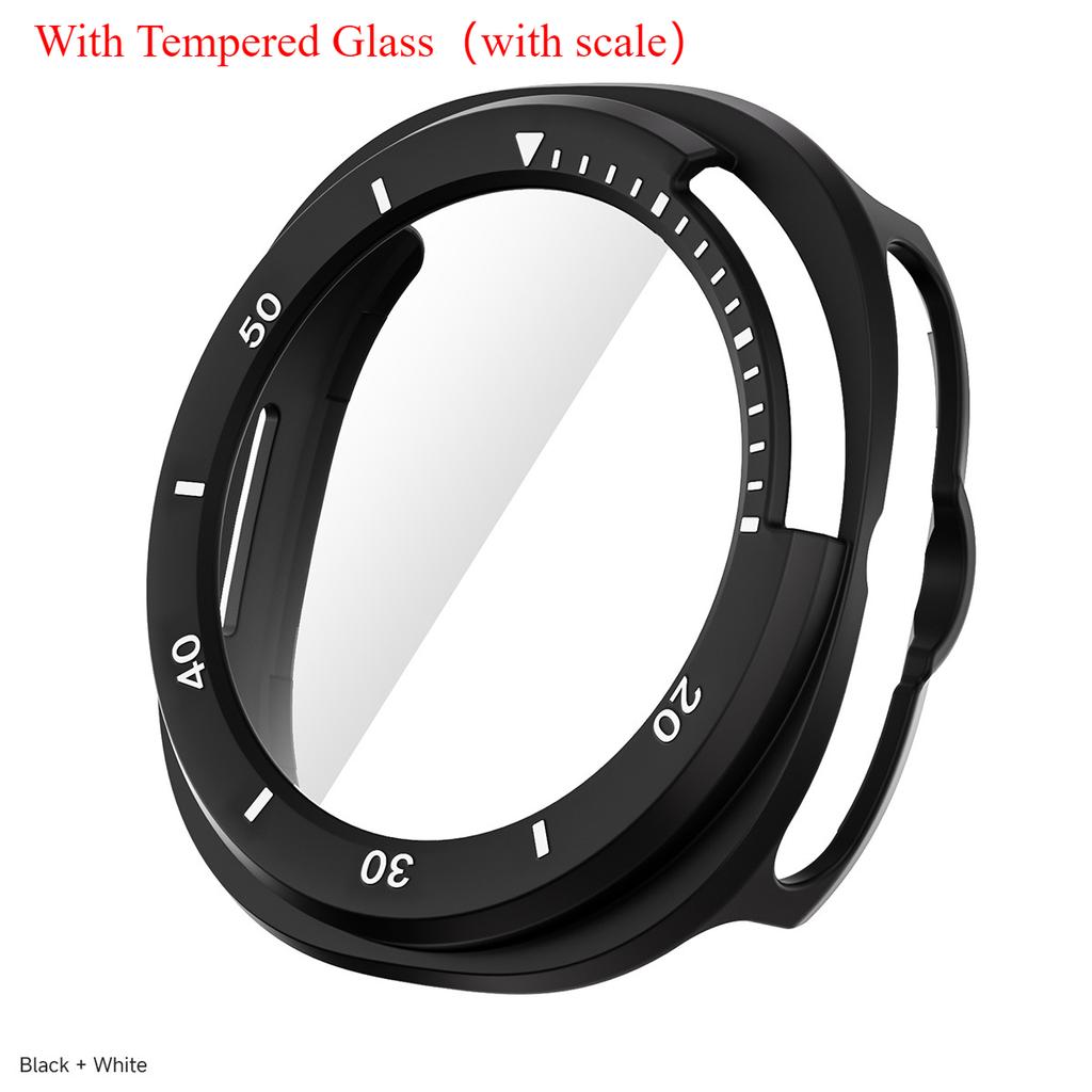 Protector Case For Samsung Galaxy Watch 8 Classic PC Hollowed Cover Protective Bumper Shell Tempered Glass Screen Accessories