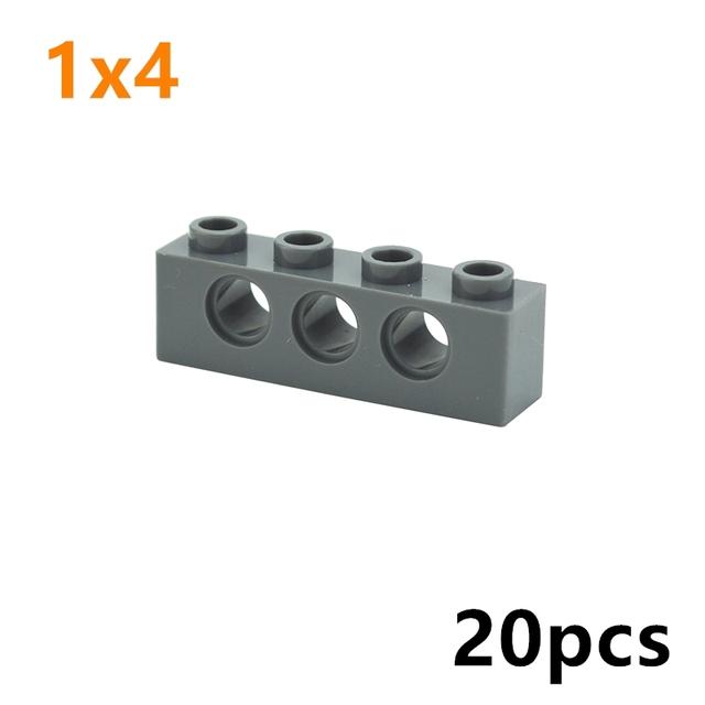 Technical Building Block MOC Combination Studded Long Beam with Hole Thick Bricks Compatible 3703 32018 3895 2730 3894 3701 3700