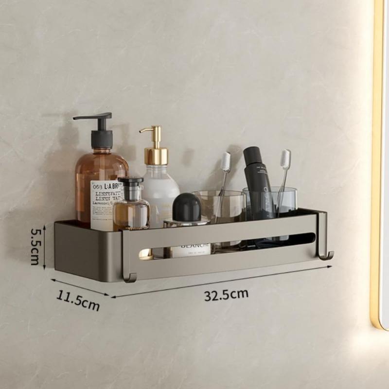 1pcs New Bathroom Shower Shelf No Drilling, Shower Storage Rack, Wall Mounted Adhesive Caddy for Bathroom, Kitchen