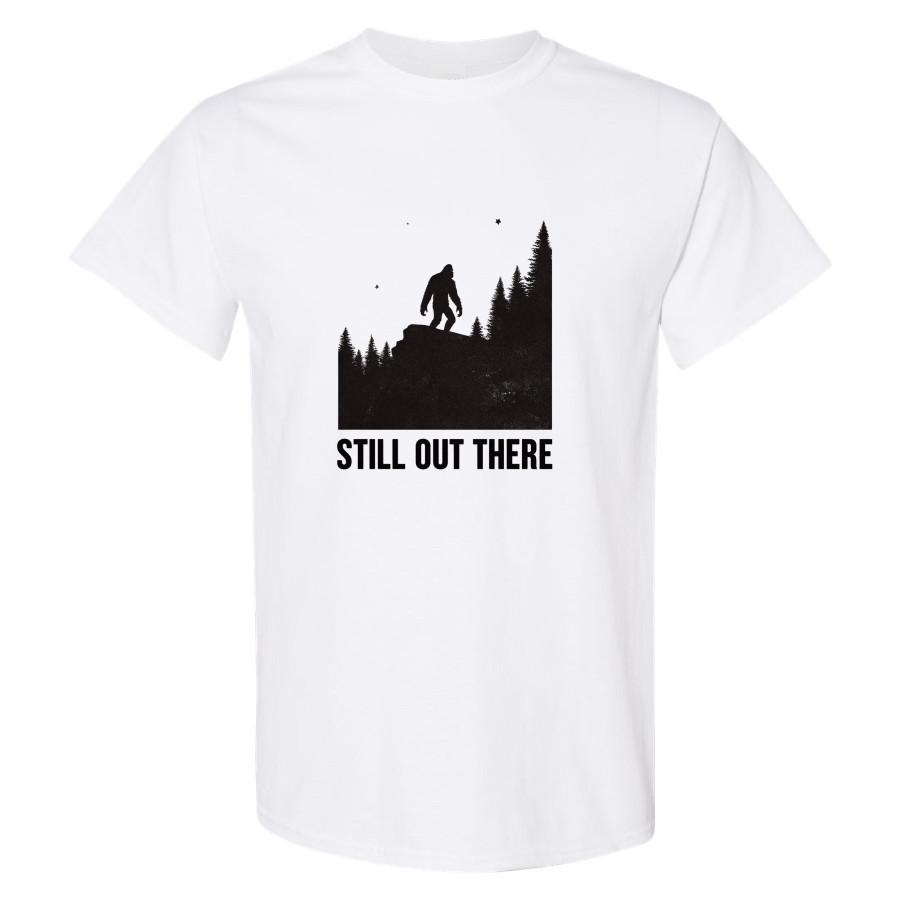Still Out There Bigfoot T Shirt Vintage Sasquatch Night Forest Graphic Tee XL