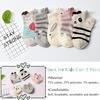 Artfasion Kids Cotton Ankle Animal Socks - Cute Cartoon Crew Socks Soft Funny Childs Sock Breathable for Boys Girls (White, 2-4 Years)
