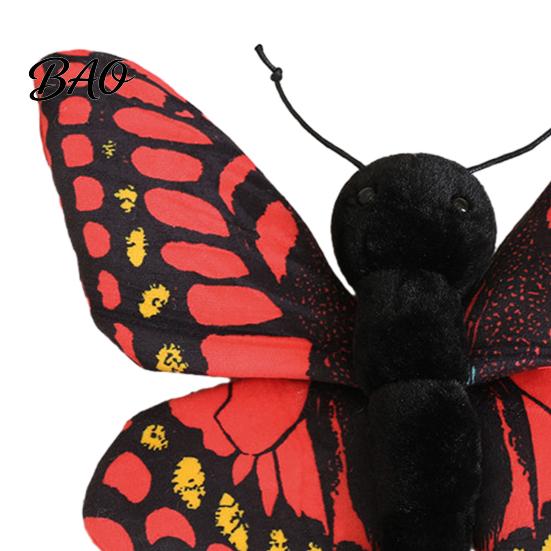 Plush Doll for Girls Realistic 3D Butterfly Toy, Stuffed Throw Pillow, Soft Wing Insect Animal Decor, Gift Kids Girls, Home Ornament Skin Friendly