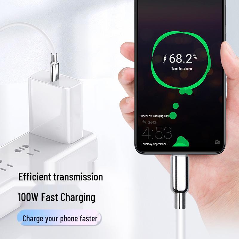 100W Fast-Charging Magnetic Type-C Cable with Storage, Compatible for iPhone 17, Android, Huawei.