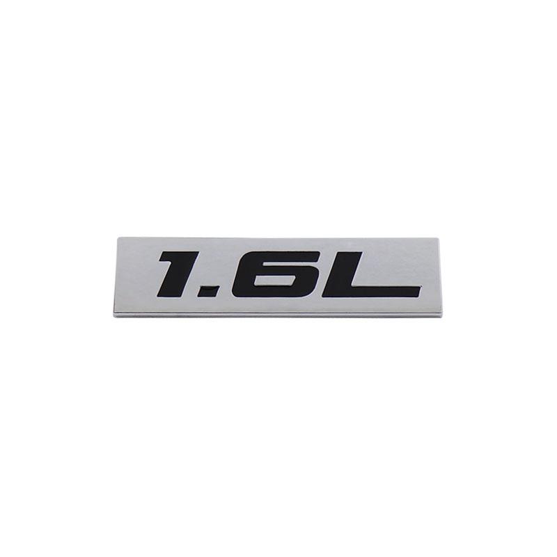 Premium 1.6L 1.6 L for Universal Car Engine Hood Fender Trunk Tail Rear Bonnet Nameplate Decal Emblem Badge Sticker