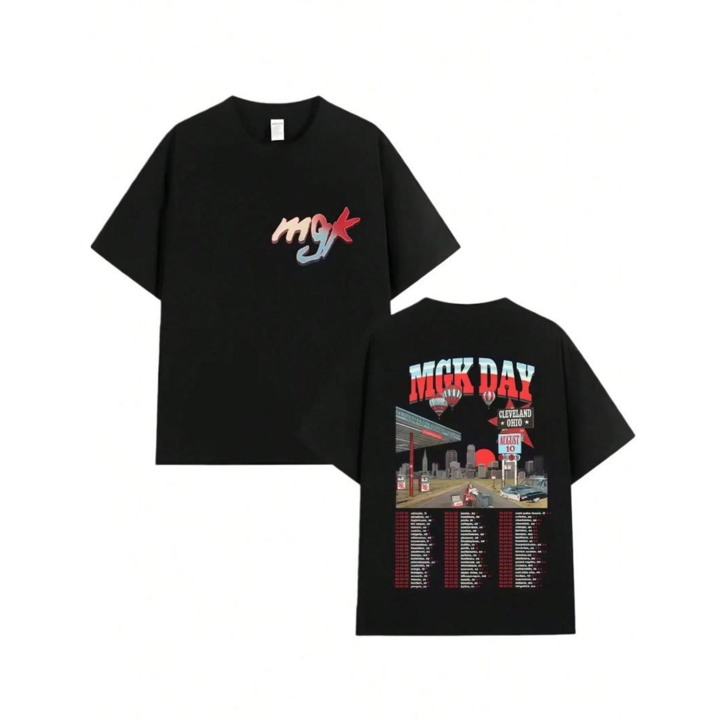 

Rapper MGK Day Lost Americana Graphic TShirt Mens Gothic Hip Hop Fashion Loose Cotton TShirt Fan Streetwear Graphic T Shirts XXXXXL чорний