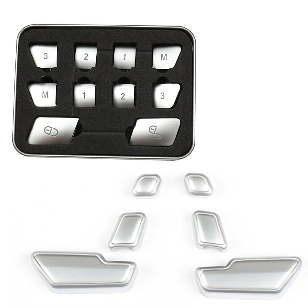 Car Door Seat Switch Panel Lock Unlock Button Cover Decorative Stickers For Mercedes-Benz Old C E Class GLK GLE ML GL CLS