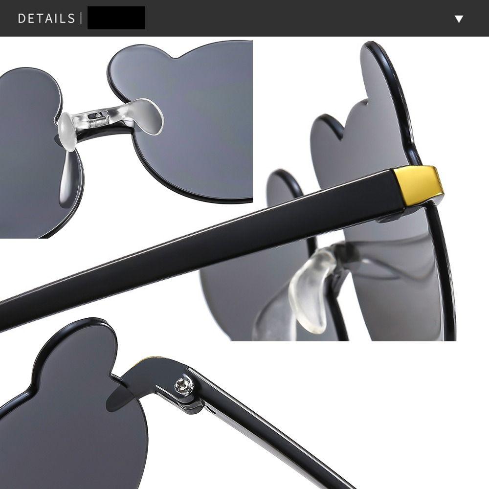 Cartoon Bear Kids Sunglasses UV385 Eyewear Cute Children Rimless Sun Glasses  for Boys Girls