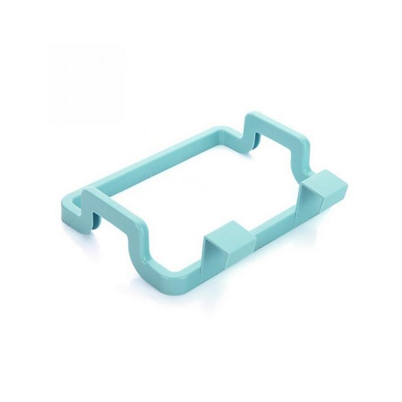 

Portable Plastic Garbage Hanging Kitchen Trash Storage Rack Bag Hook Organzier Green